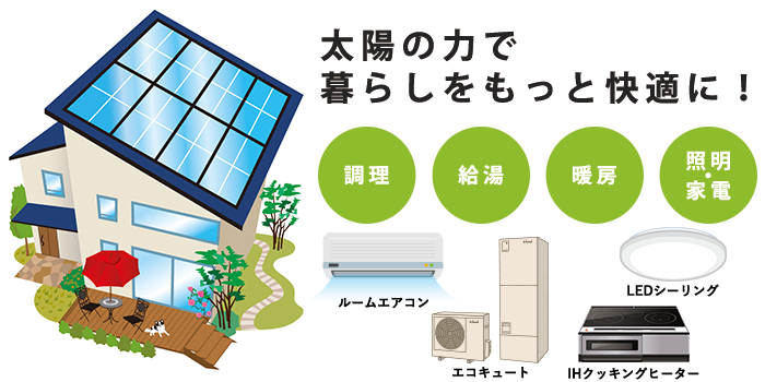 太陽の力で暮らしをもっと快適に！